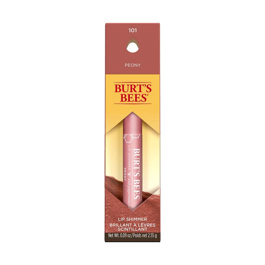 Burt's Bees Peony Lip Shimmer 0.09 oz. blister box