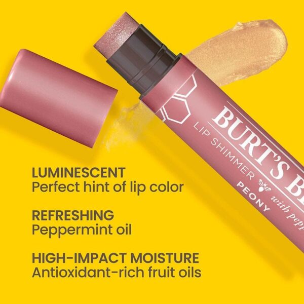Burt's Bees Peony Lip Shimmer 0.09 oz. blister box - Image 4