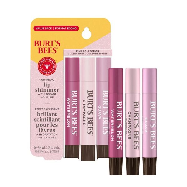 Burt's Bees Pink Lip Shimmers 3-pack - Image 3