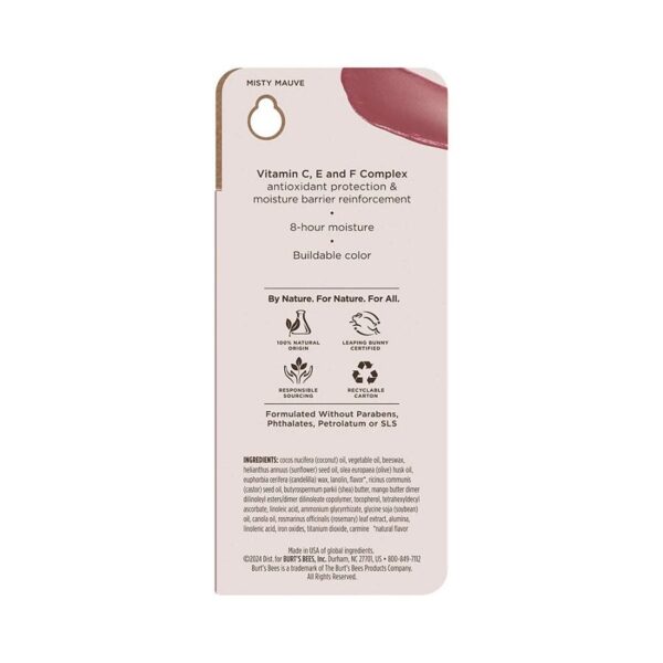 Burt's Bees Misty Mauve Tinted Boosted Balm 0.16 oz. blister box - Image 2