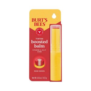 Burt's Bees Rose Knows Tinted Boosted Balm 0.16 oz. blister box