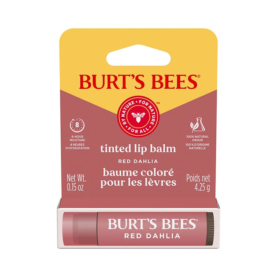 Burt's Bees Red Dahlia Tinted Lip Balm 0.15 oz. blister box