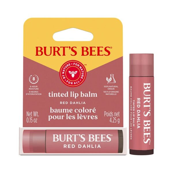 Burt's Bees Red Dahlia Tinted Lip Balm 0.15 oz. blister box - Image 3