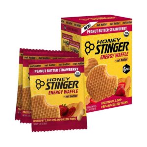 Honey Stinger Organic Peanut Butter Strawberry Waffles 6 (1.06 oz.) waffles