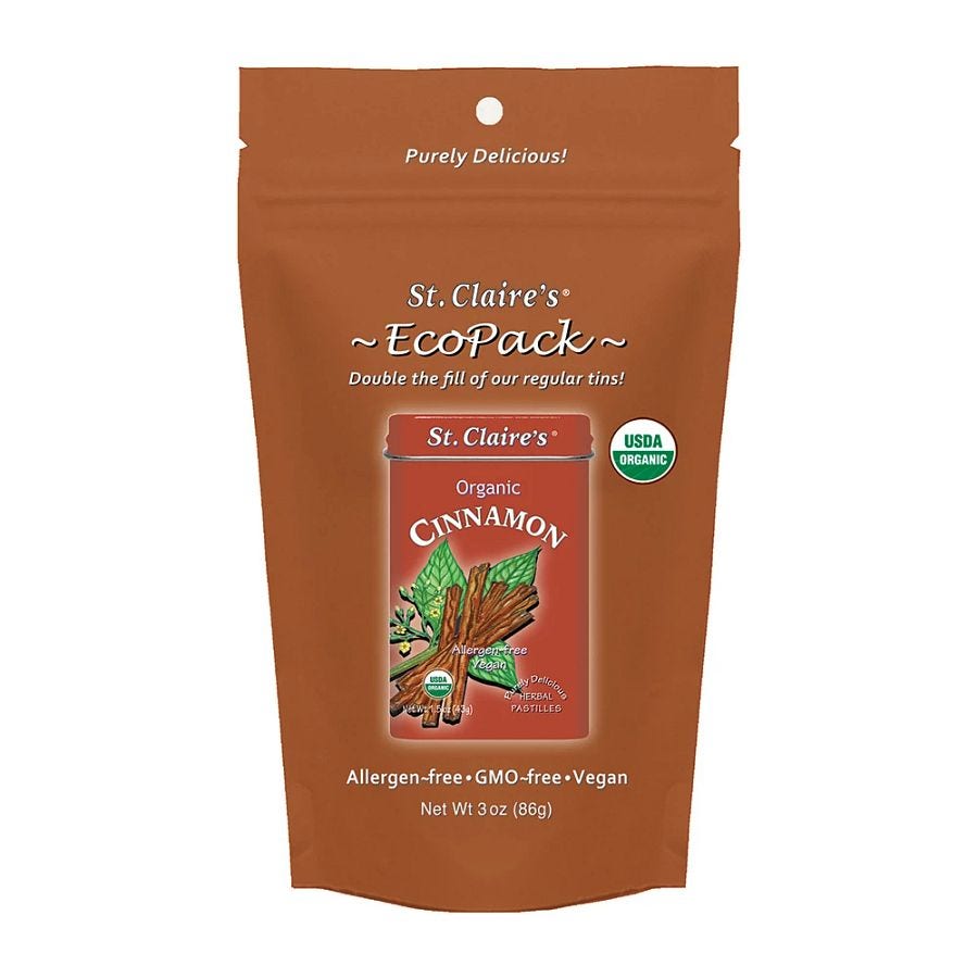 St. Claire's Organics Cinnamon Herbal Pastilles Eco-Pack 3 oz. bag
