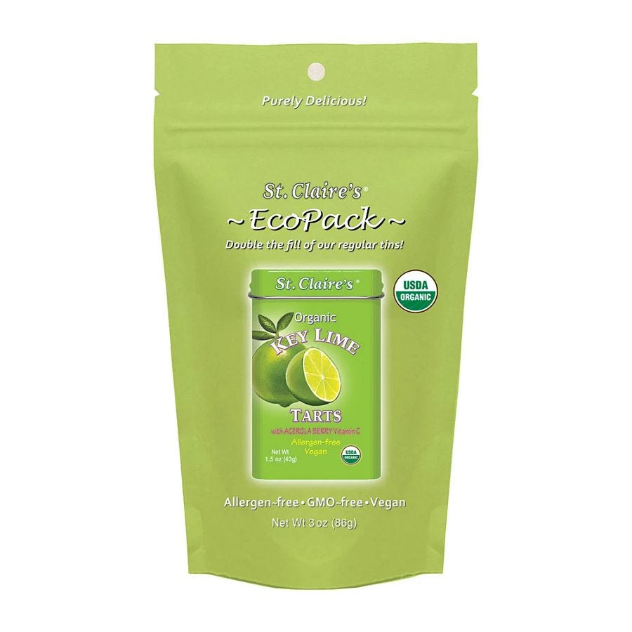St. Claire's Organics Key Lime Fruit Tarts Eco-Pack 3 oz. bag