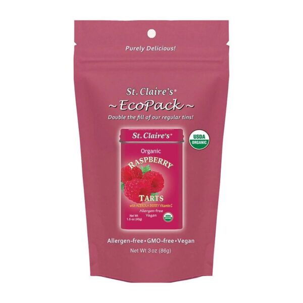 St. Claire's Organics Raspberry Fruit Tarts Eco-Pack 3 oz. bag