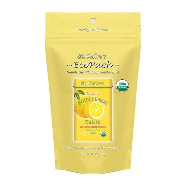 St. Claire's Organics Sour Lemon Fruit Tarts Eco-Pack 3 oz. bag