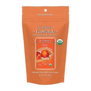 St. Claire's Organics Sweet Peach Fruit Tarts Eco-Pack 3 oz. bag