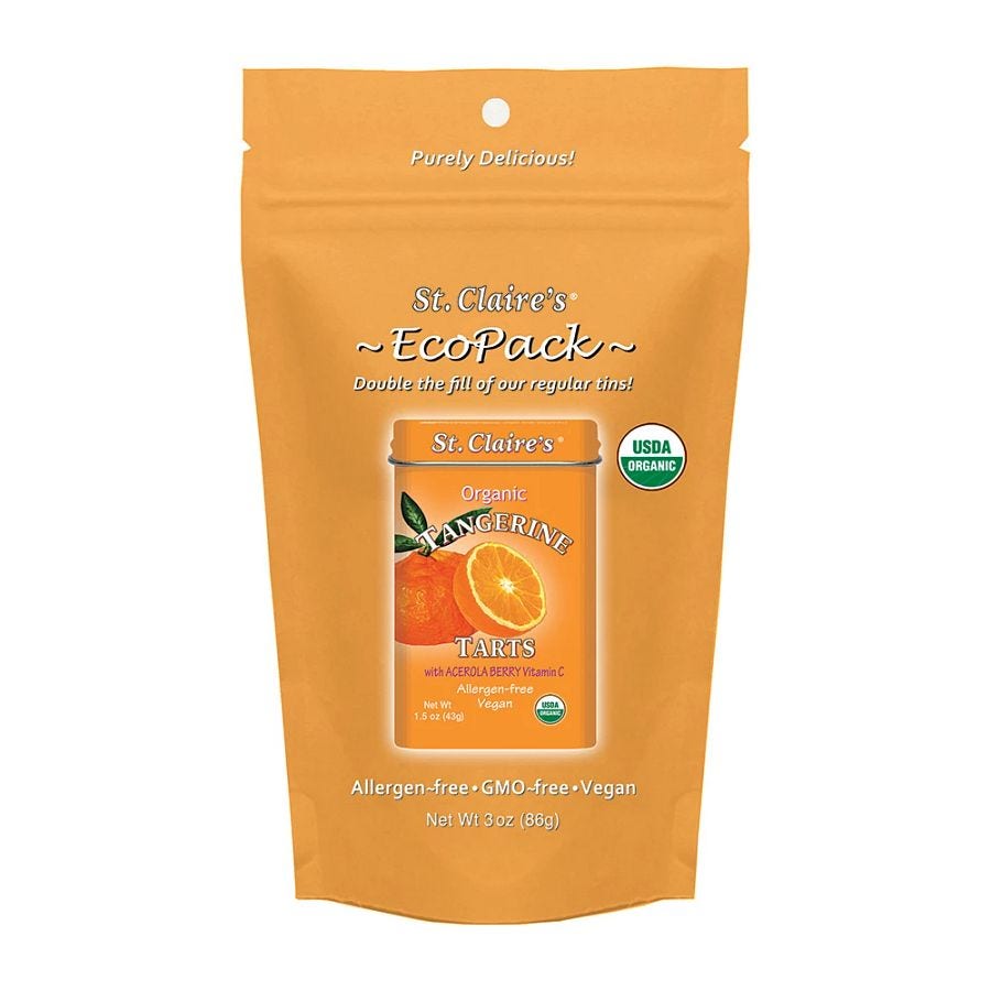 St. Claire's Organics Tangerine Fruit Tarts Eco-Pack 3 oz. bag