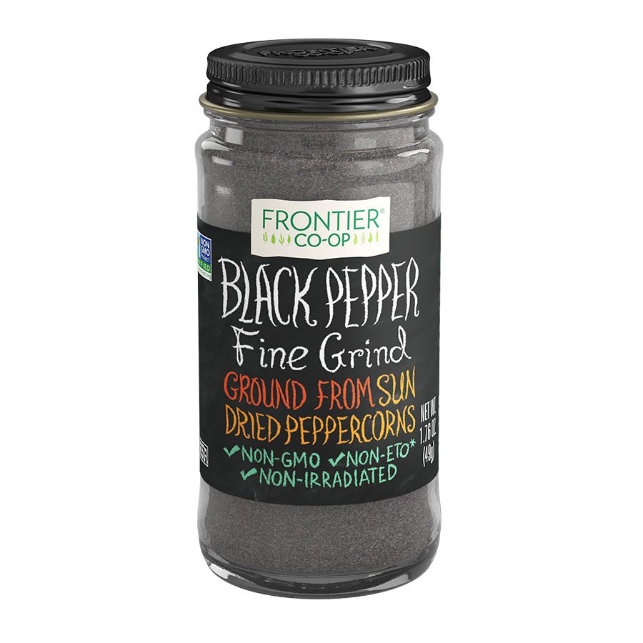 Frontier Co-op Black Pepper, Fine Grind 1.76 oz.