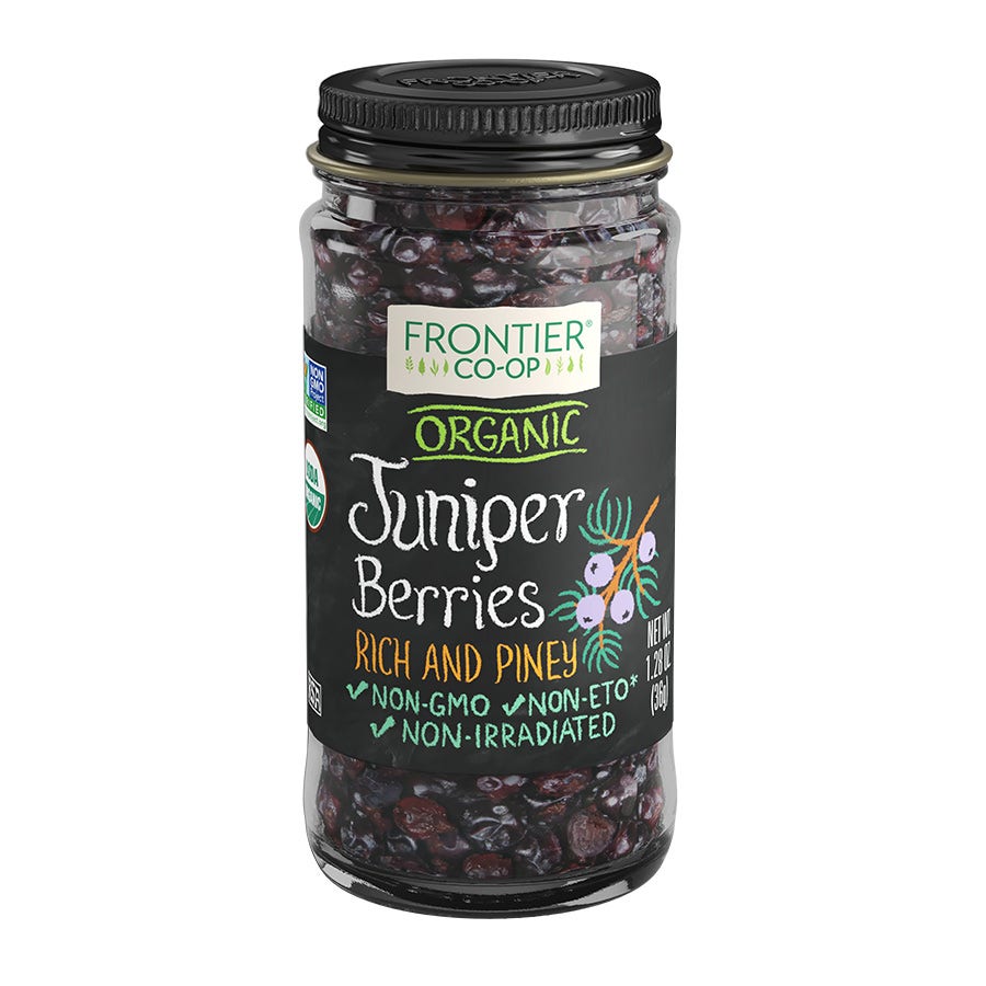 Frontier Co-op Organic Whole Juniper Berries 1.28 oz.