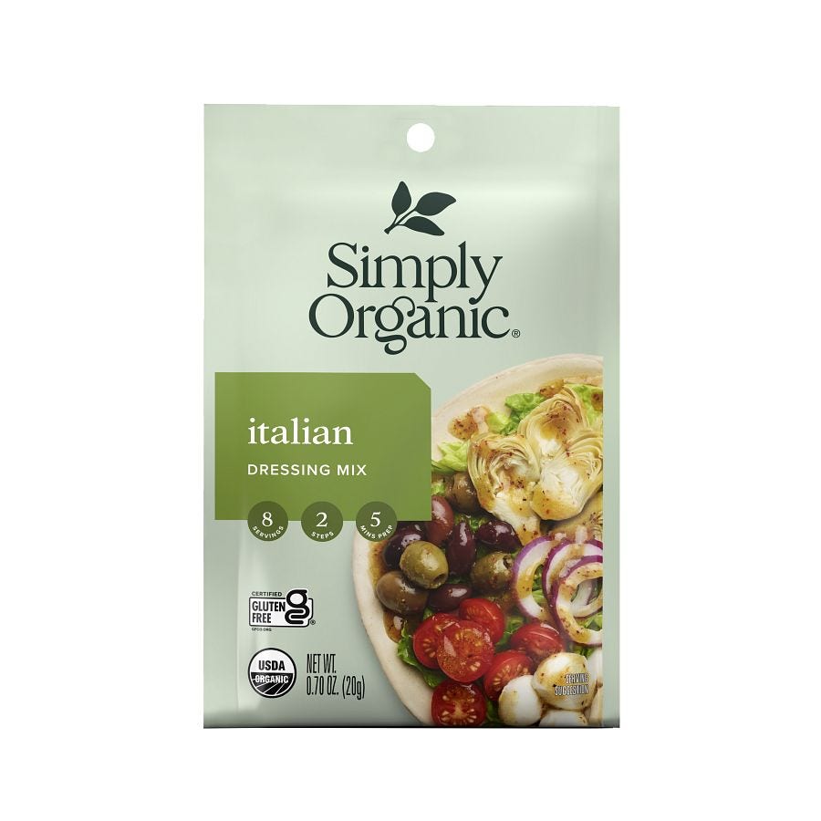 Simply Organic Italian Salad Dressing Mix 0.70 oz.