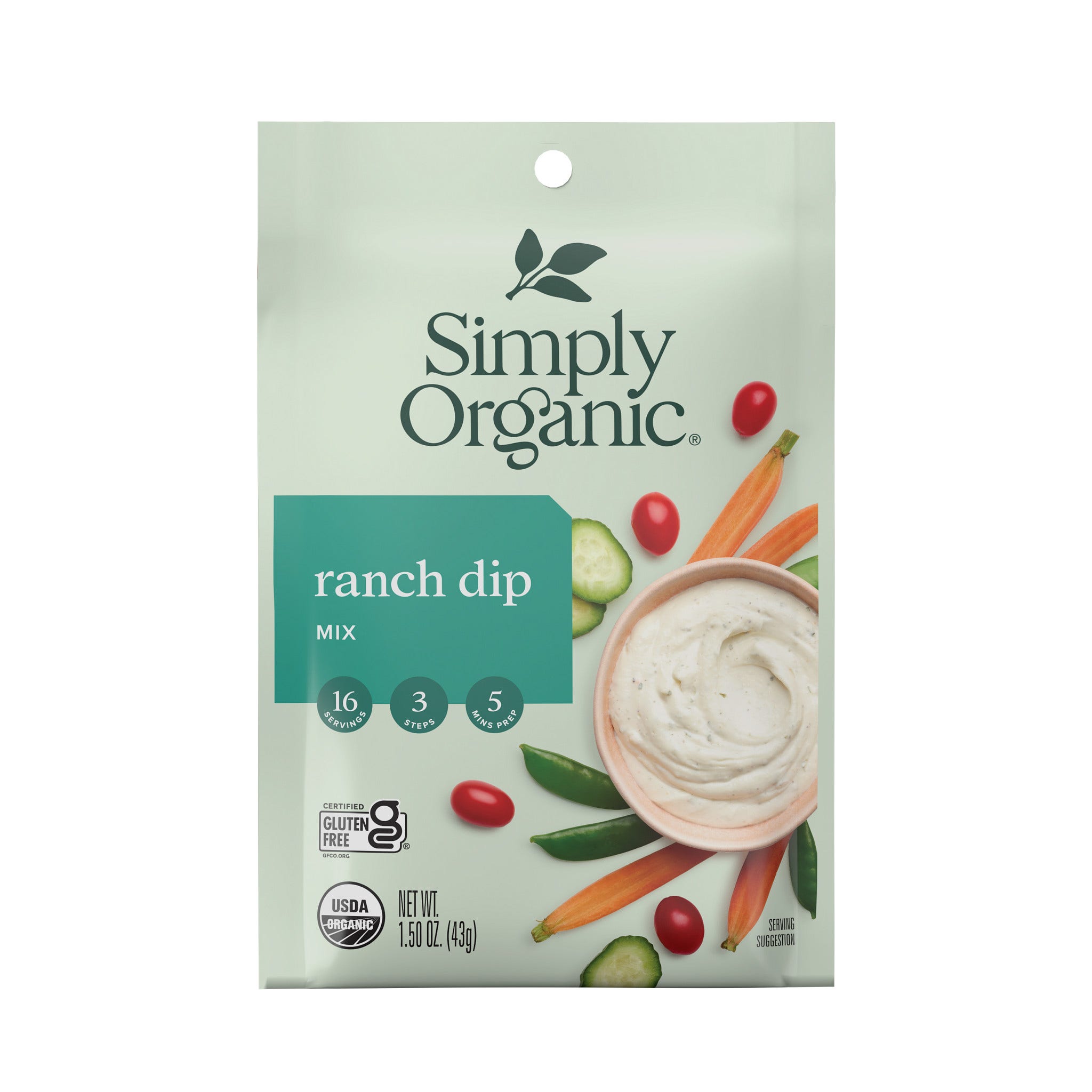 Simply Organic Ranch Dip Mix 1.50 oz.