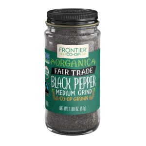 Frontier Co-op Black Pepper, Medium Grind, Organic, Fair Trade Certified 1.80 oz.