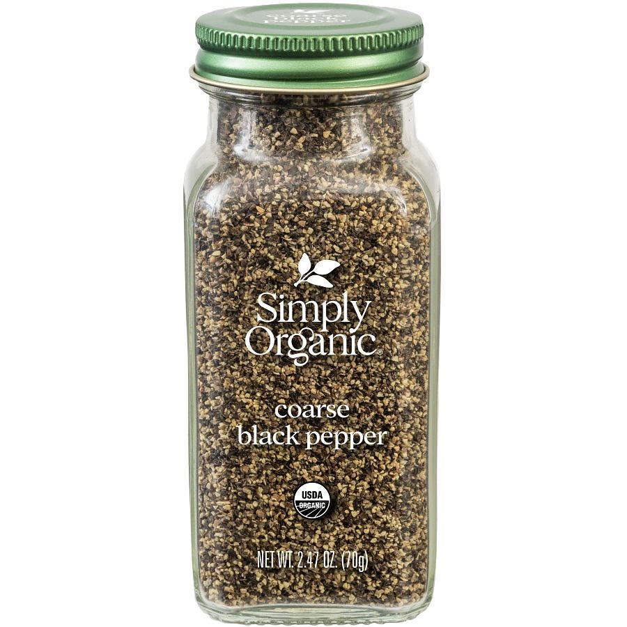 Simply Organic Black Coarse Grind Pepper 2.47 oz.