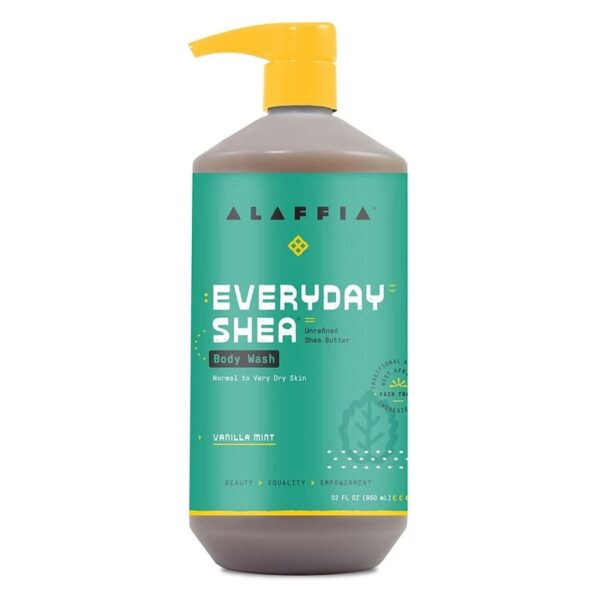 Alaffia Shea Body Wash, Vanilla Mint 32 fl. oz.