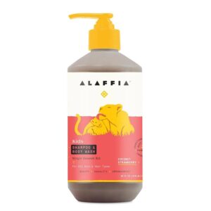 Alaffia Coconut Shampoo & Body Wash, Coconut Strawberry 16 fl. oz.