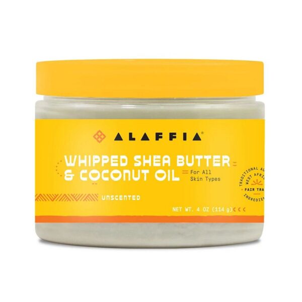 Alaffia Whipped Shea Butter & Coconut Oil, Unscented 11 oz.