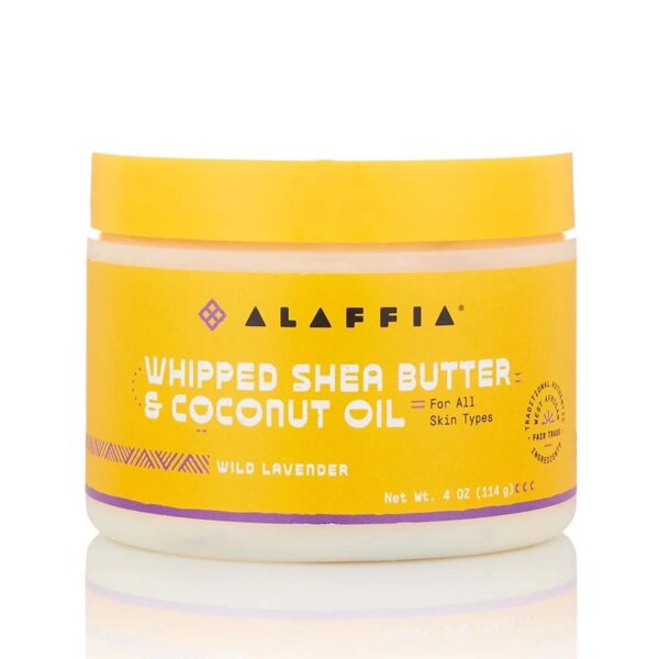 Alaffia Wild Lavender Whipped Shea Butter and Coconut Oil 4 oz