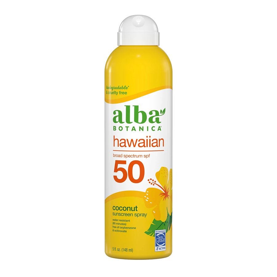 Alba Botanica Hawaiian Coconut Spray Sunscreen Spf 50 6 oz