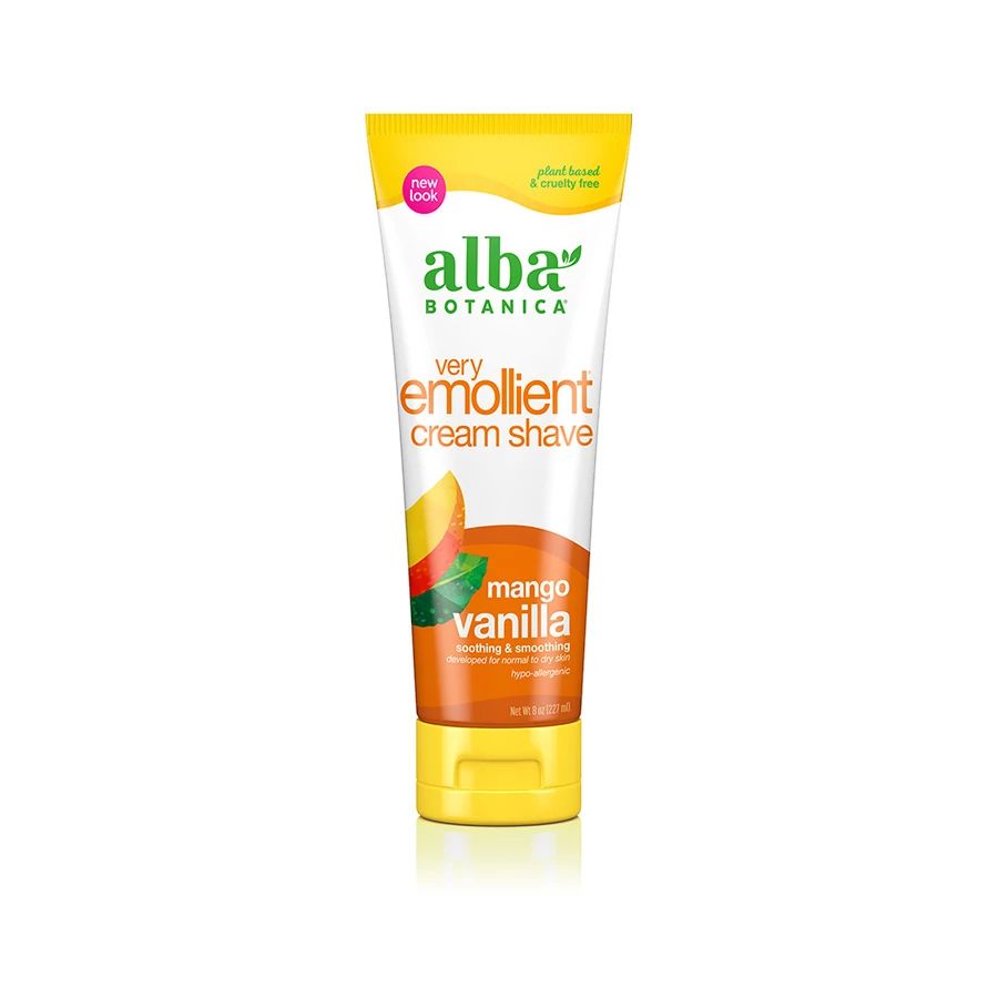 Alba Botanica Natural Very Emollient Cream Shave Mango Vanilla, 8 oz