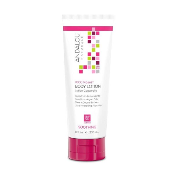 Andalou Naturals 1000 Roses Soothing Body Lotion, 8 oz