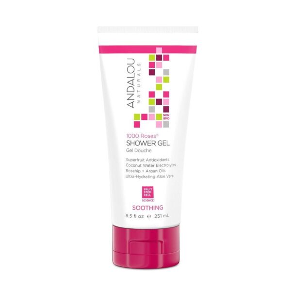 Andalou Naturals 1000 Roses Soothing Shower Gel, 8.5 oz