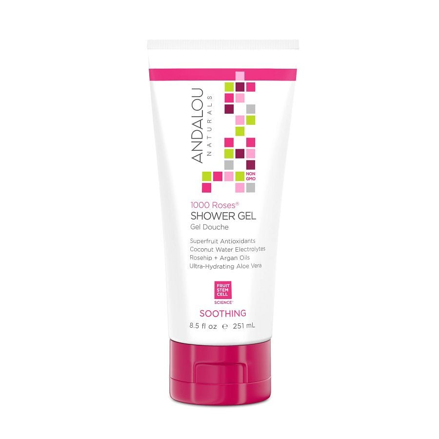 Andalou Naturals 1000 Roses Soothing Shower Gel, 8.5 oz