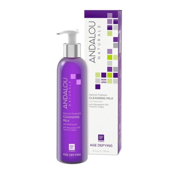 Andalou Naturals Apricot Probiotic Cleansing Milk Age Defying, 6 oz