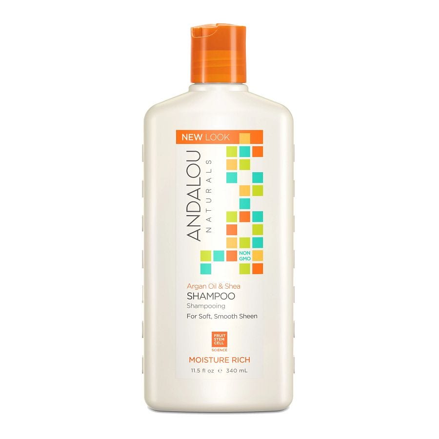 Andalou Naturals Moisture Rich Shampoo Argan and Sweet Orange, 11.5 Oz