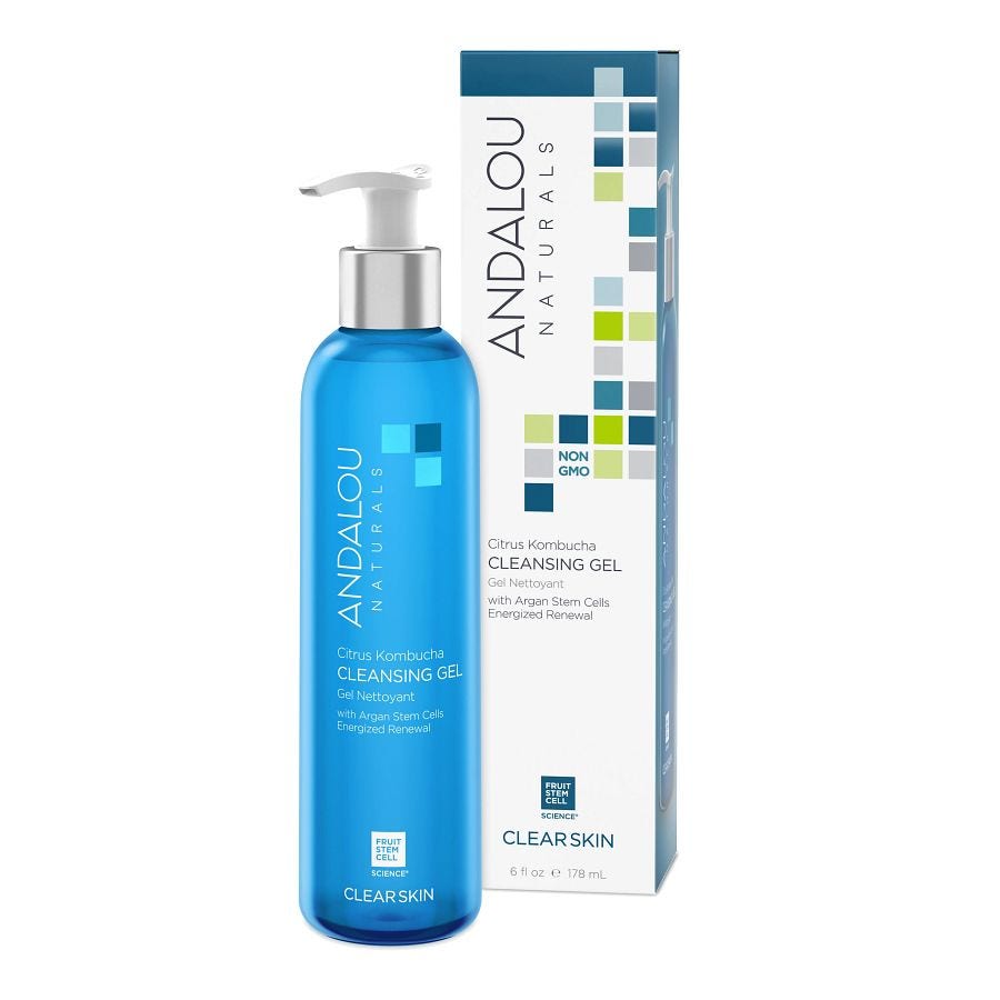 Andalou Naturals Cleansing Gel Citrus Kombucha Clarifying, 6 oz