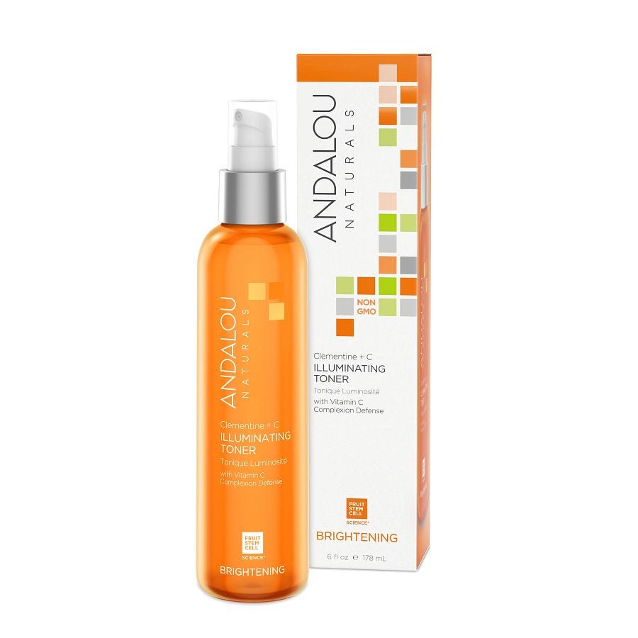 Andalou Naturals Clementine + C Illuminating Toner Brightening, 6 Oz