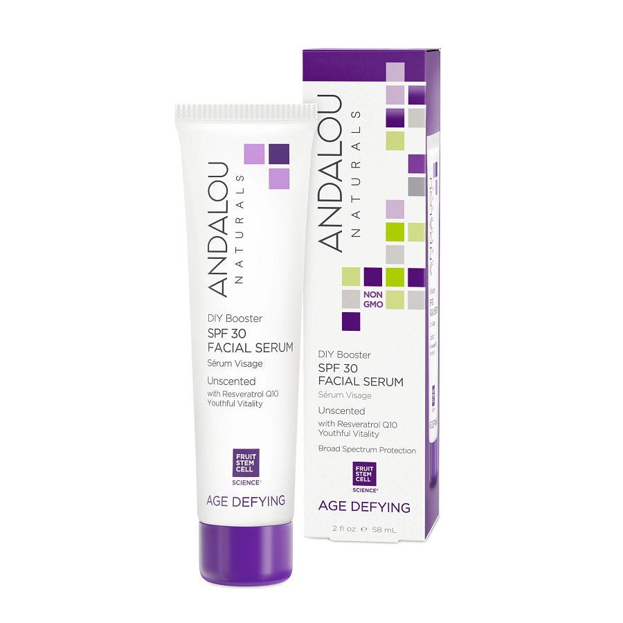 Andalou Naturals DIY Booster Facial Serum SPF 30 Unscented, 2 oz
