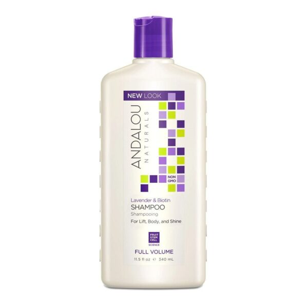 Andalou Naturals Full Volume Shampoo Lavender and Biotin, 11.5 Oz