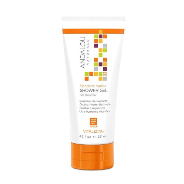 Andalou Naturals Shower Gel Vitalizing Mandarin Vanilla, 8.5 oz