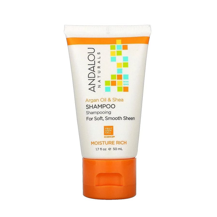 Andalou Naturals Hair Care Argan Oil & Shea Moisture Rich Shampoo Hair Care Travel Size 1.7 fl. oz.