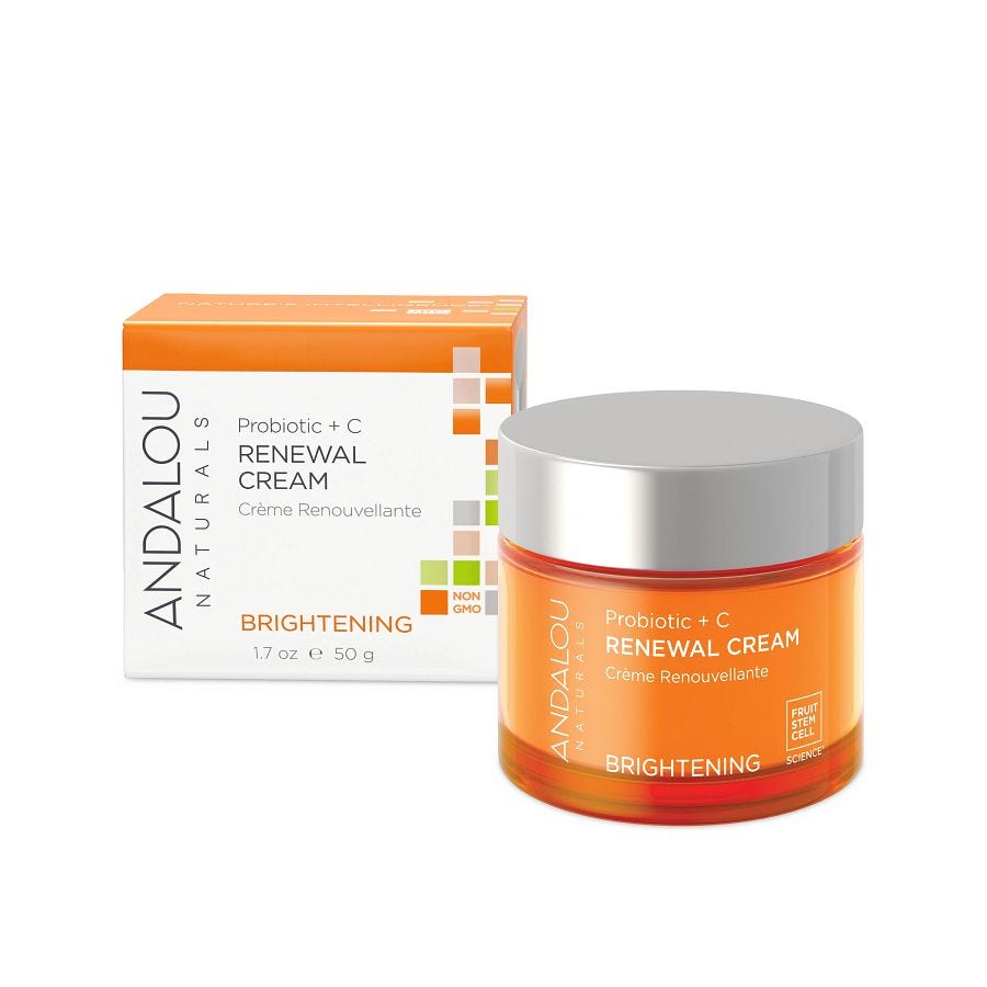 Andalou Naturals Renewal Cream Probiotic + C Brightening, 1.7 oz