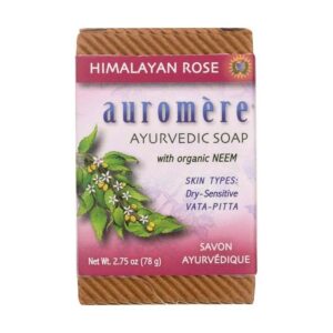Auromere Ayurvedic Bar Soaps Himalayan Rose 2.75 oz.
