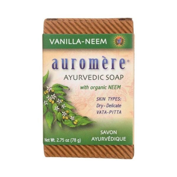 Auromere Ayurvedic Bar Soaps Vanilla-Neem 2.75 oz.
