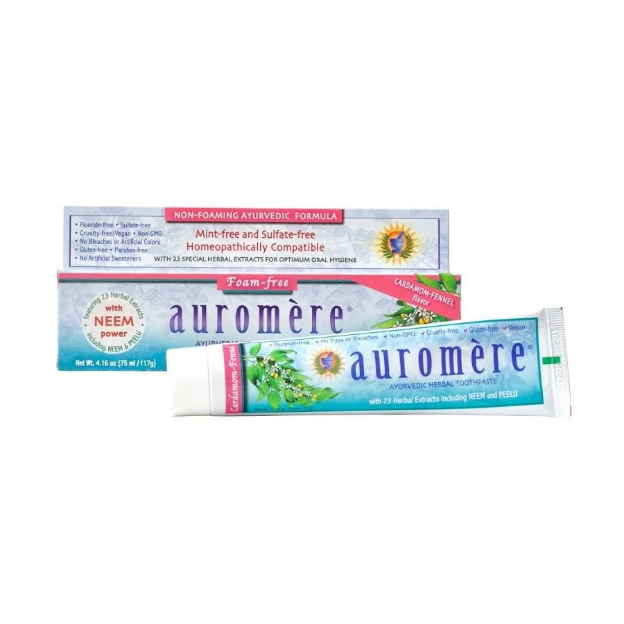 Auromere Non-Foaming Cardamom-Fennel Toothpaste 4.16 oz.