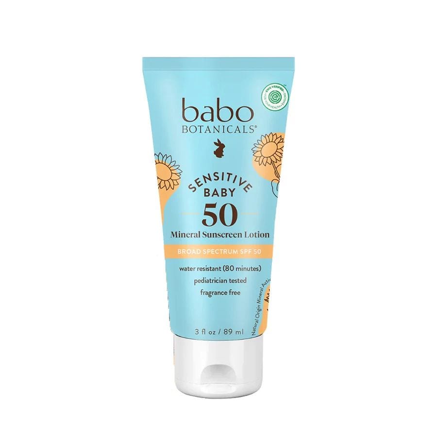 Babo Botanicals Baby Skin Mineral Sunscreen - SPF 50 - 3 oz.