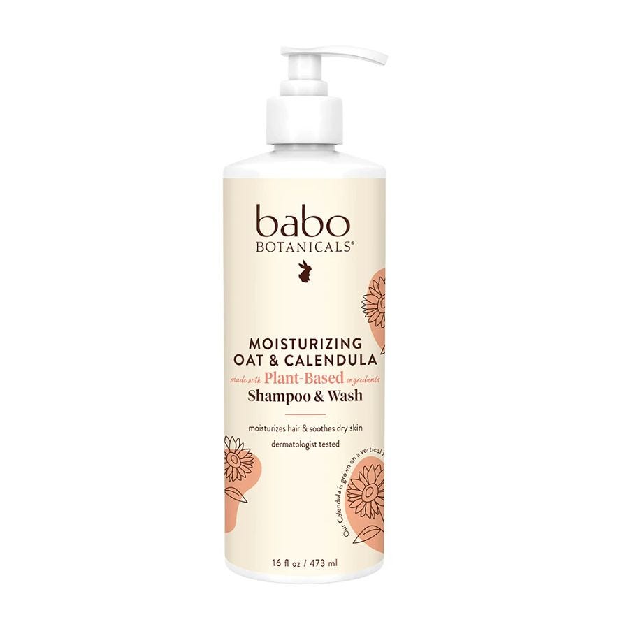 Babo Botanicals Baby Shampoo and Wash - Moisturizing - Oatmilk - 16 oz