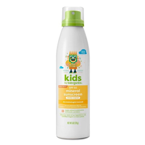 Babyganics Totally Tropical Kids Continuous Sunscreen Spray SPF 50 6 fl. oz.