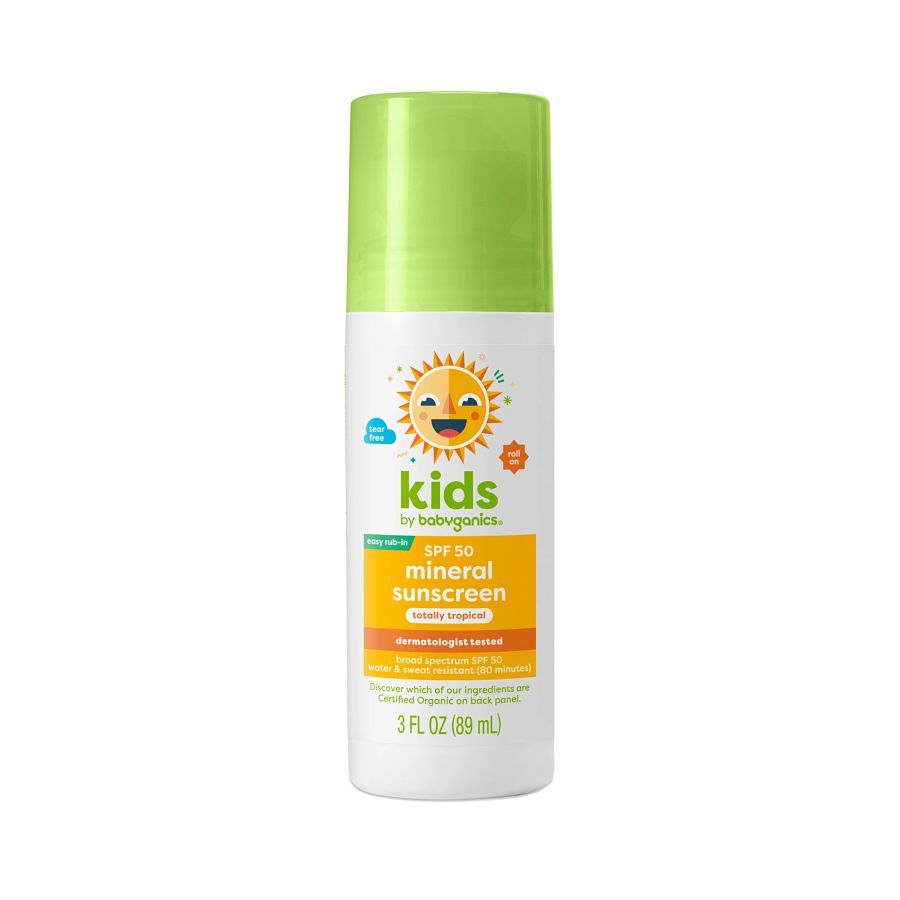 Babyganics Totally Tropical Kids Roll On Sunscreen SPF 50 3 fl. oz.