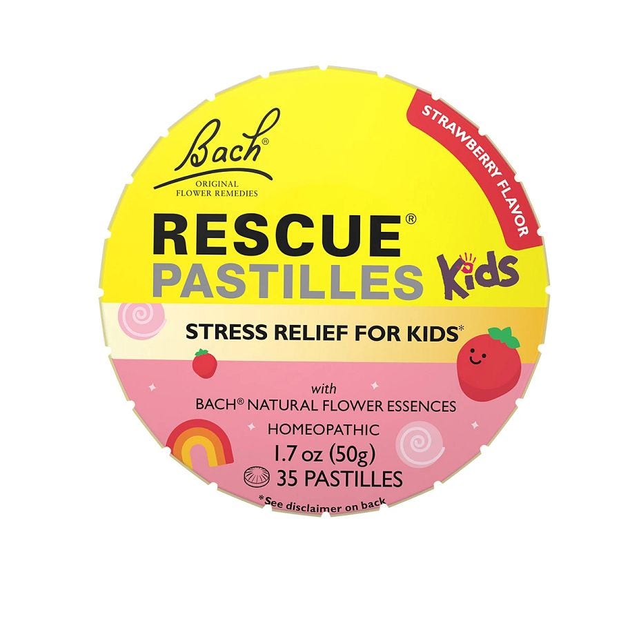Bach Flower Remedies Kids Strawberry Rescue Remedy Pastilles 1.7 oz.