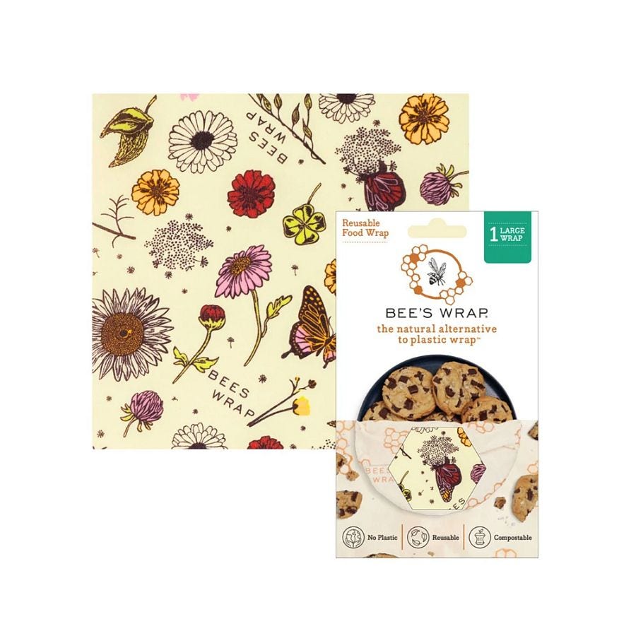 Bee's Wrap Meadow Magic Organic Cotton Beeswax Large Wrap 13" x 14"