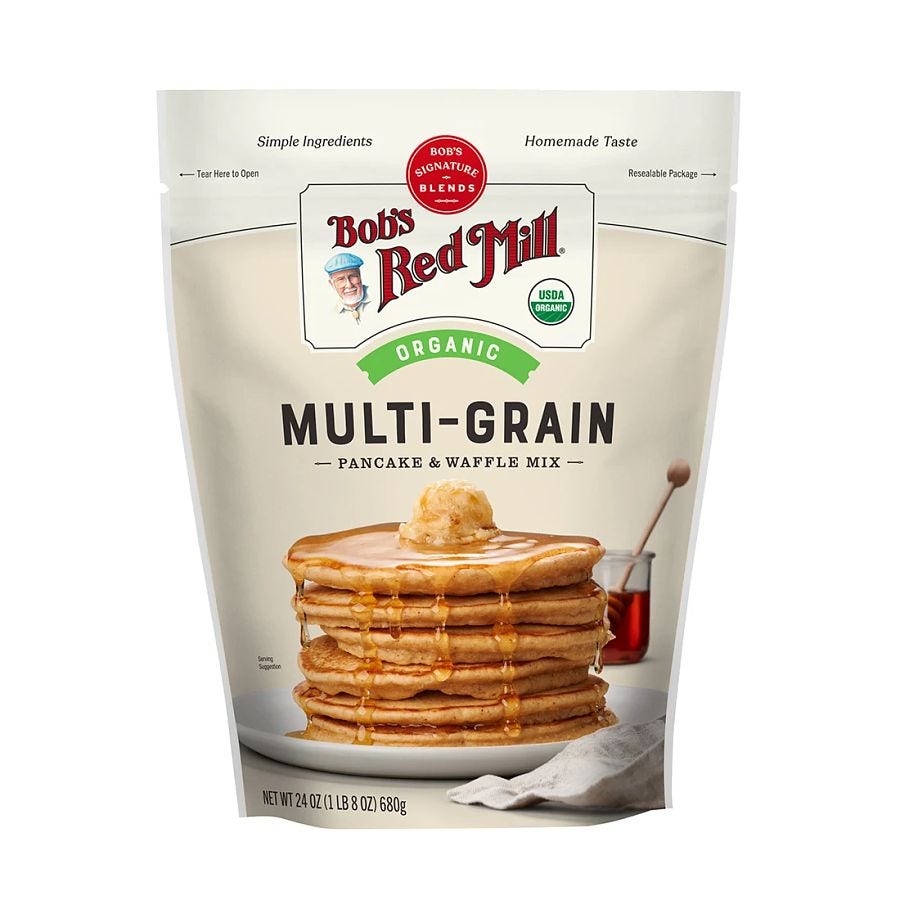Bob's Red Mill Organic 7 Grain Pancake & Waffle Mix 24 oz. Bag