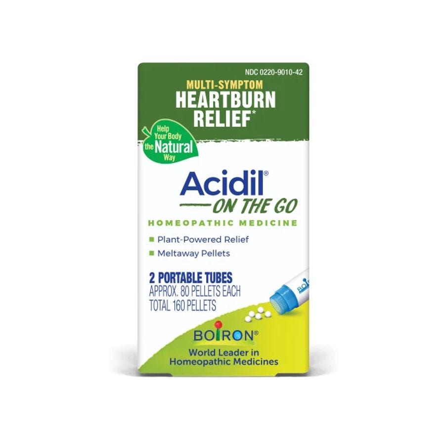 Boiron Acidil On-the-Go Meltaway Pellets (2) 80 count tubes