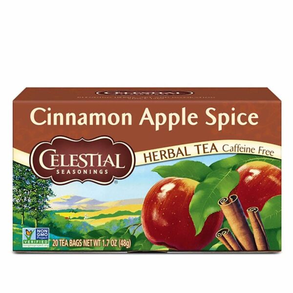Celestial Seasonings Cinnamon Apple Spice Herbal Tea Caffeine Free 20 Tea Bags, 1.7 oz